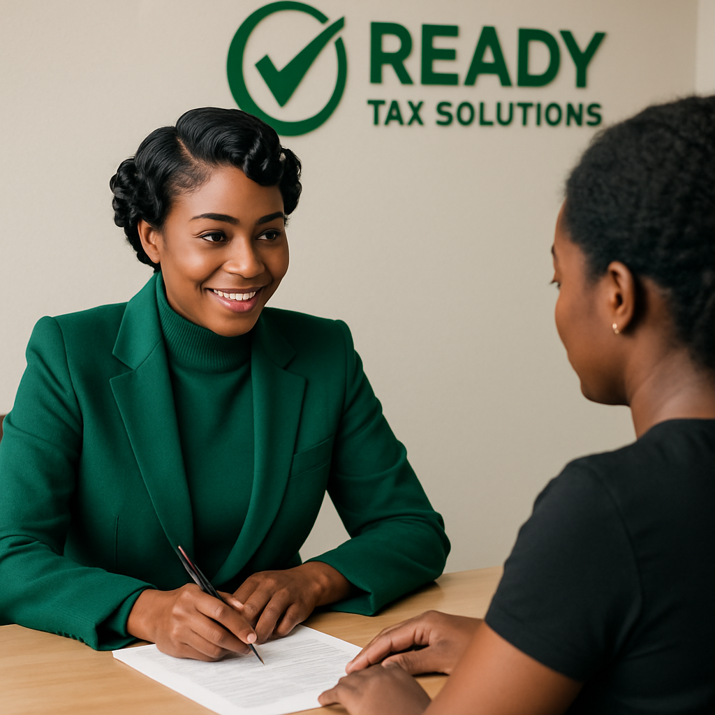 an image of a woman who has the same facial features as the photo at the top of the page This woman is an African American woman wearing an emerald gr-2